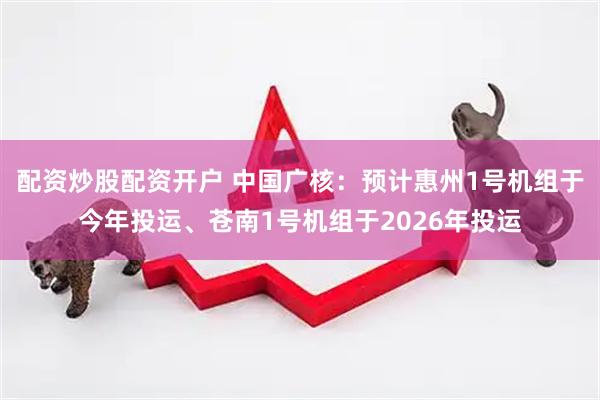 配资炒股配资开户 中国广核：预计惠州1号机组于今年投运、苍南1号机组于2026年投运
